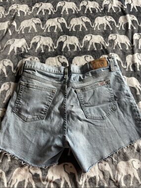 Levi's Light Blue Denim Cutoff Shorts with Raw Hem